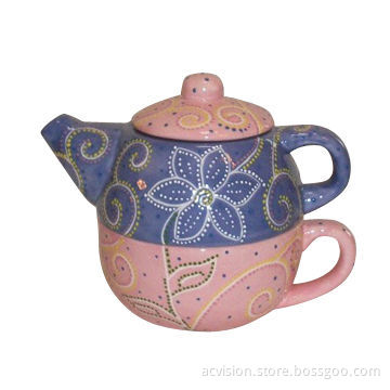 Elegant Stoneware Tea for 1 Person